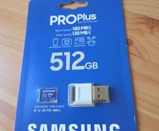 Genuine Samsung Pro Plus MicroSD 512 GB + usb adapter