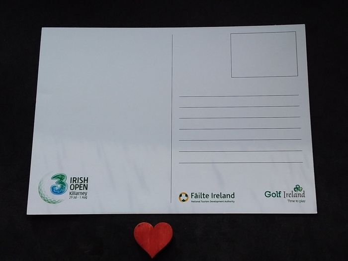 Ireland Postcard : Golf Ireland " 3 Irish Open " Padraig Harrington , Time to Play Postcard - 2010