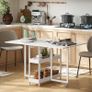 Four-Person Drop Leaf Table - White Image 3
