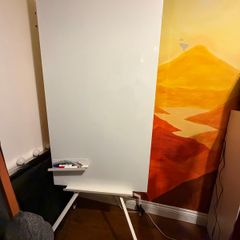 whiteboard from IKEA on caster wheels