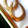 Vintage Hallmarked 9ct Gold Hoop Earrings Image 7
