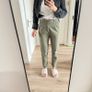 HM mid waist khaki chino pants in size S/8/36 Image 2