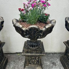 Garden planter on plinth antique Style