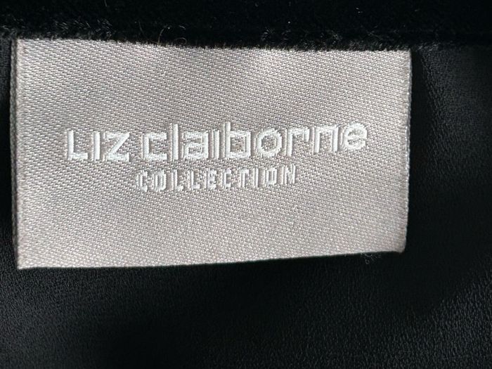 BNWT Liz Claiborne Collection Black Velvet Burnout Cami Dress UK 14