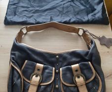 Charlie Lapson Black & Gold Handbag