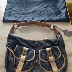 Charlie Lapson Black & Gold Handbag