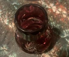 Ruby glass globe lamp free postage