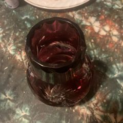 Ruby glass globe lamp free postage