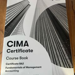 CIMA Certificate Course Book Fundamentals of Management and Financial  Accounting Jan 2022 Jan 2021