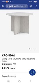Jysk Krondal round dining table