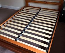 4'6"  solid wood bed frame  for sale
