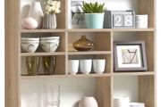 FMD Wall-mounted Shelf with 9 Compartments Oak