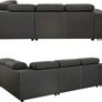 Monaco Corner Grey Sofa Bed Image 4