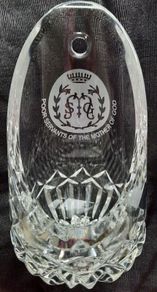 Religious Tyrone Crystal Holy Water Font