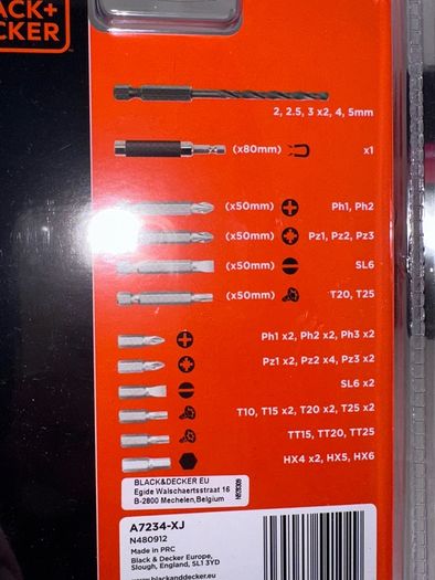 Black and decker drill bit set