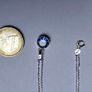 Silver Pendant with round royal blue Tanzanite stone Image 4