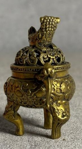 Incense Burner With Qilin Motif - Bronze