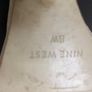 Cream Leather 'NINE WEST'Designer Boots, Wedge Heel Image 6