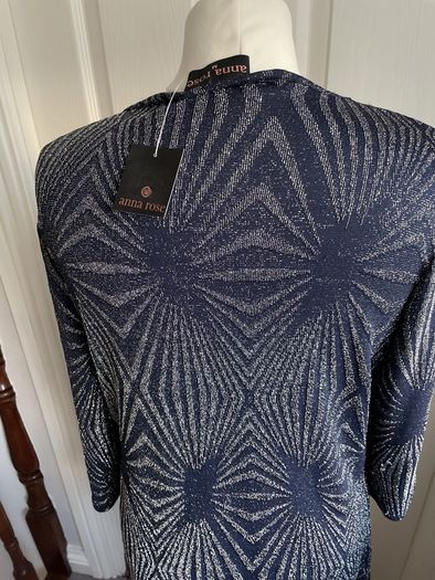 Dressy Top Navy/ Silver Brand New with label