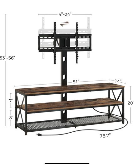 Wired TV Stand with storage for sale