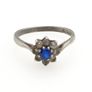 Vintage 925 Sterling Silver Blue Stone Ring, London 1981 Image 3