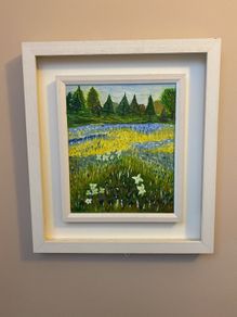Wild flower painting framed