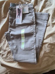 Women's Ultra Soft Super Skinny Grey Jeans - Size 12