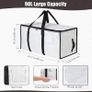 4 Pack 90L Clear Moving Bags, Large Clothes Storage Bags with Zips & Handles, Transparent Packing Bags with Label Window, Heavy Duty Storage Bags for Moving House, Bedding, Duvet, Clothes Image 3