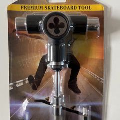Multifunctional Skateboard T-tool with ratchet, bearing remover and axle rethreader