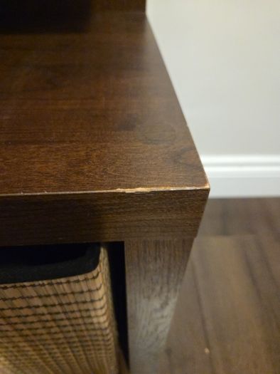 Walnut / Mango Wood Cube Display Cabinet