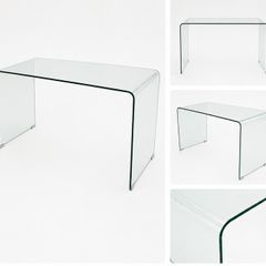 Glass Waterfall Desk
