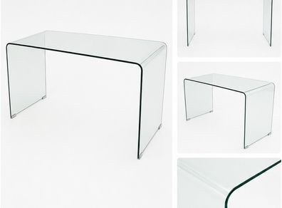 Glass Waterfall Desk