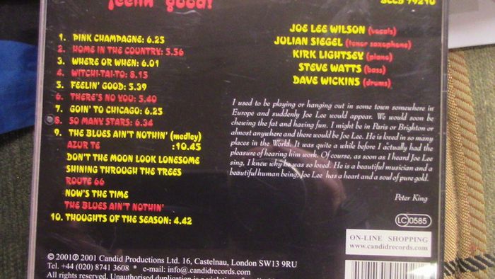 Joe Lee Wilson - Feelin' Good CD