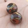 Vintage Agate Carnelian Amulet Beads Lot of 2 Rare Pattern Pieces Image 10