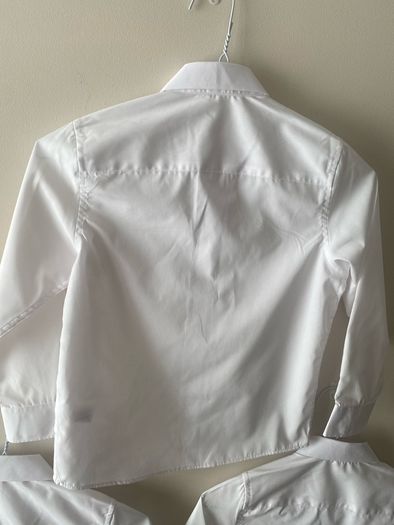 3 dunnes white shirts (new/as new) age 6-7