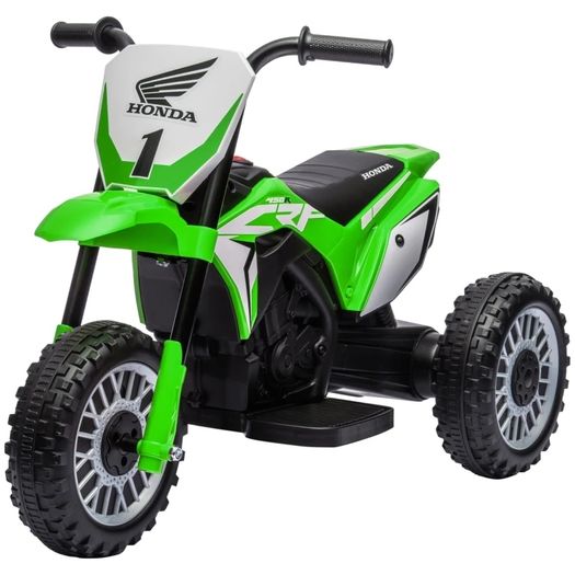 6V Kids Motorbike, Three-Wheel Kids Electric Bike with Horn, Startup Sound for Ages 18-36 Months Green