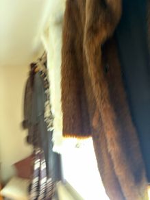 brown fur coat