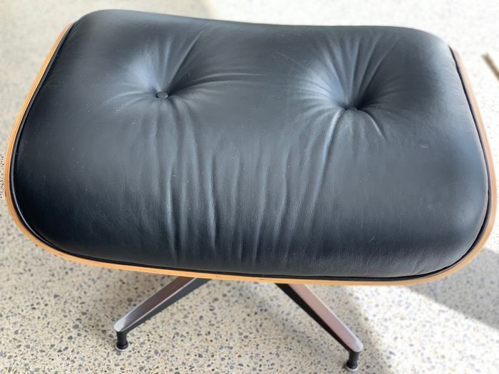 Eames style chair and foot rest