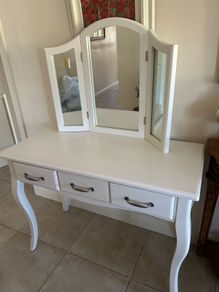 Cream vanity dresser