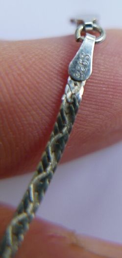Vintage 925 Sterling Silver 16" Necklace Flat Chain 3.1 grams