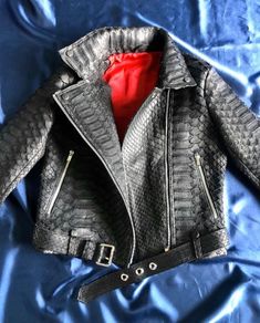 Ladies python leather jacket