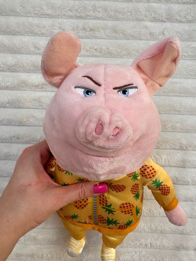 Sing 2 Gunter Pig Plush Universal Studios approx. 12" Used Damaged Please see photos