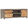 TV Cabinet Grey 120x30x40 cm Solid Mango Wood Image 3