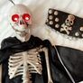 Spooky Hanging Halloween Skeleton Decoration with Light-Up Eyes Image 2