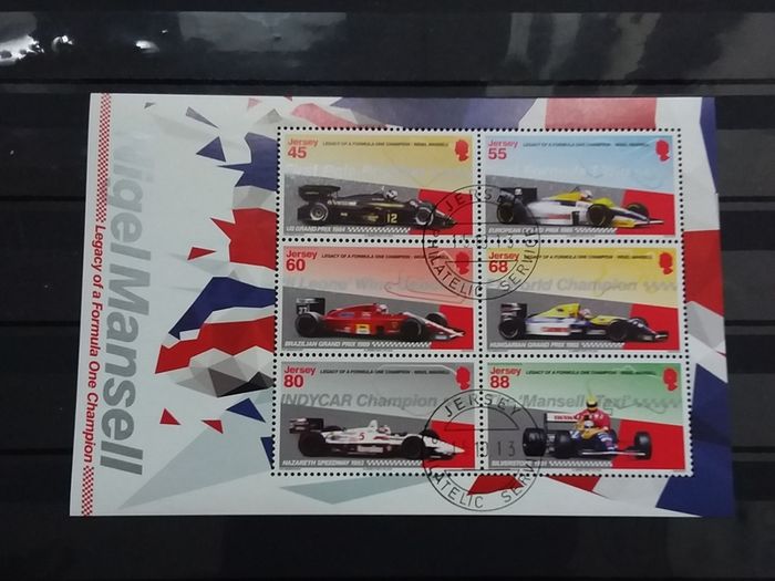 Formula 1 Motorsport , " F1"  : Nigel Mansell " Legacy of A Formula One Champion " Jersey Mini Sheet 2013