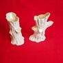 Pair of Belleek Tree Stump Vases (Spill Vases), 5th Mark, Ireland Image 4