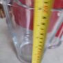 Vintage Heavy Clear Glass Pitcher Image 4