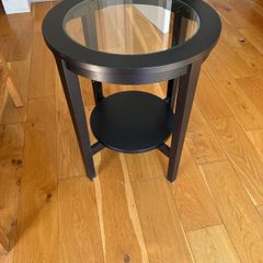 Black glass table for sale
