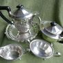 Vintage Sheffield Tea/Coffee Pots/Set Antique Silver Plate Image 2