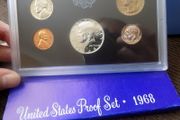US 1968 Coin Proof Set.Gem BU.Silver Half dollar.In case of Issue.